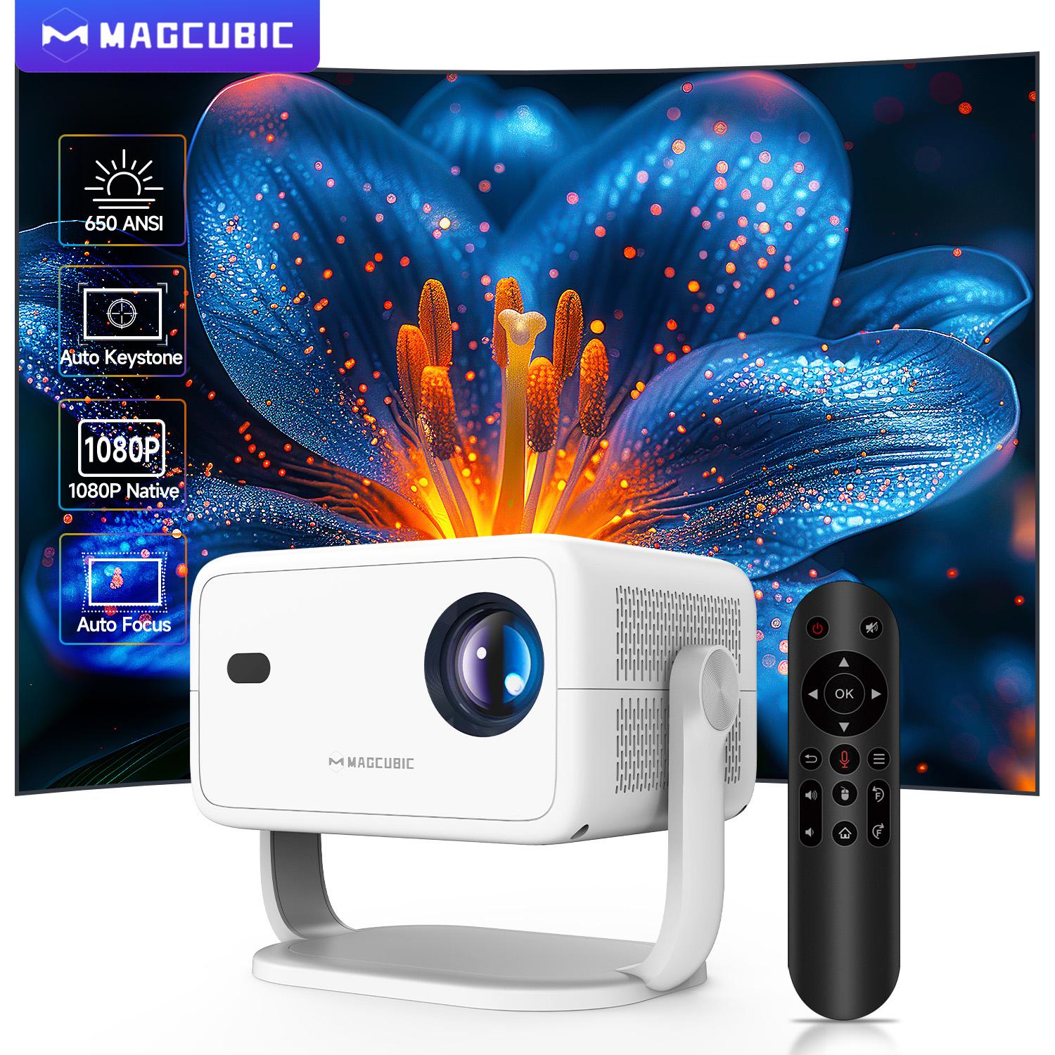 Retro Gaming Projector - Magcubic ネイティブ1080P 650ANSI 8K Android14 L018