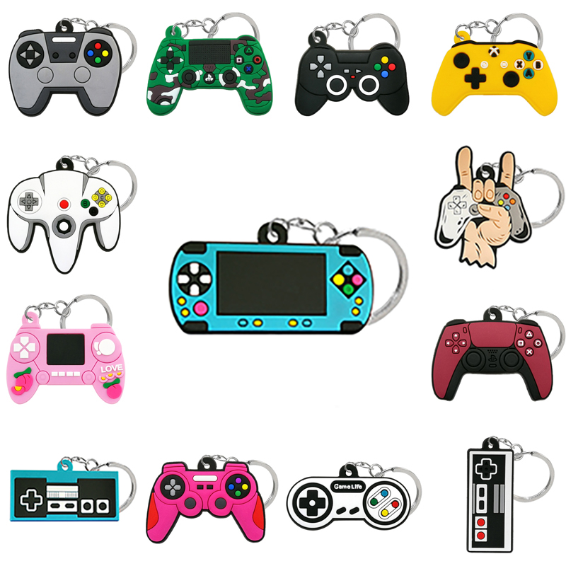 Retro Gaming Keychain - キーホルダー,個性的,ゲーム機,アクセサリー,漫画,ゲームパッド,ゲーム,男の子と学校に適しています,1ユニット