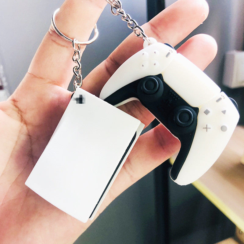 Retro Gaming Keychain - スタイリッシュな Ps5 アナログドリップグルーハンドヘルドゲームコントローラーキーチェーンバッグキーペンダントシンプルなファッションプレイゲームハンギングギフト
