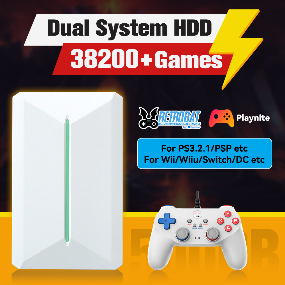 Retro Gaming Hdd - Retrobat&Playnite システム HDD レトロゲームコンソール PS3/PS2/WIIU/WII/Switch/MAME 50+エミュレータ