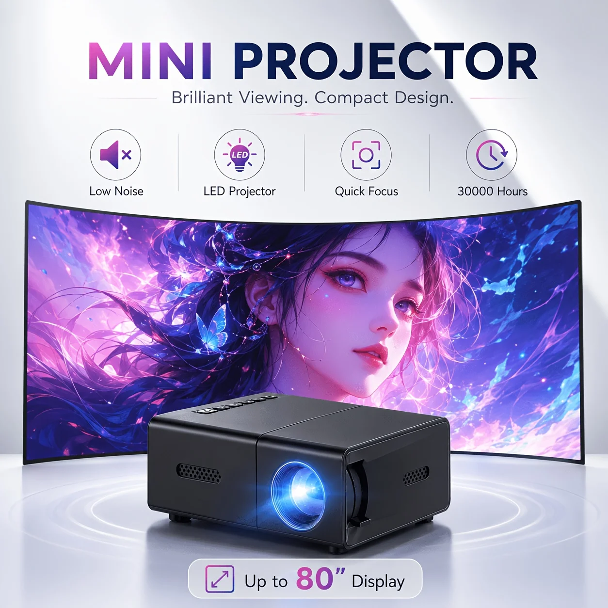 ミニポータブルプロジェクター、ホームシアターやゲームに対応、 - Retro Gaming Projector のレビューと価格