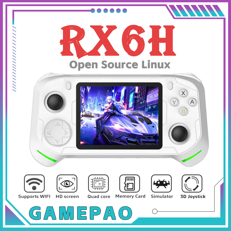 オープンソースRX6Hレトロハンドヘルドビデオゲームコンソー - Retro Gaming Handheld Console のレビューと価格