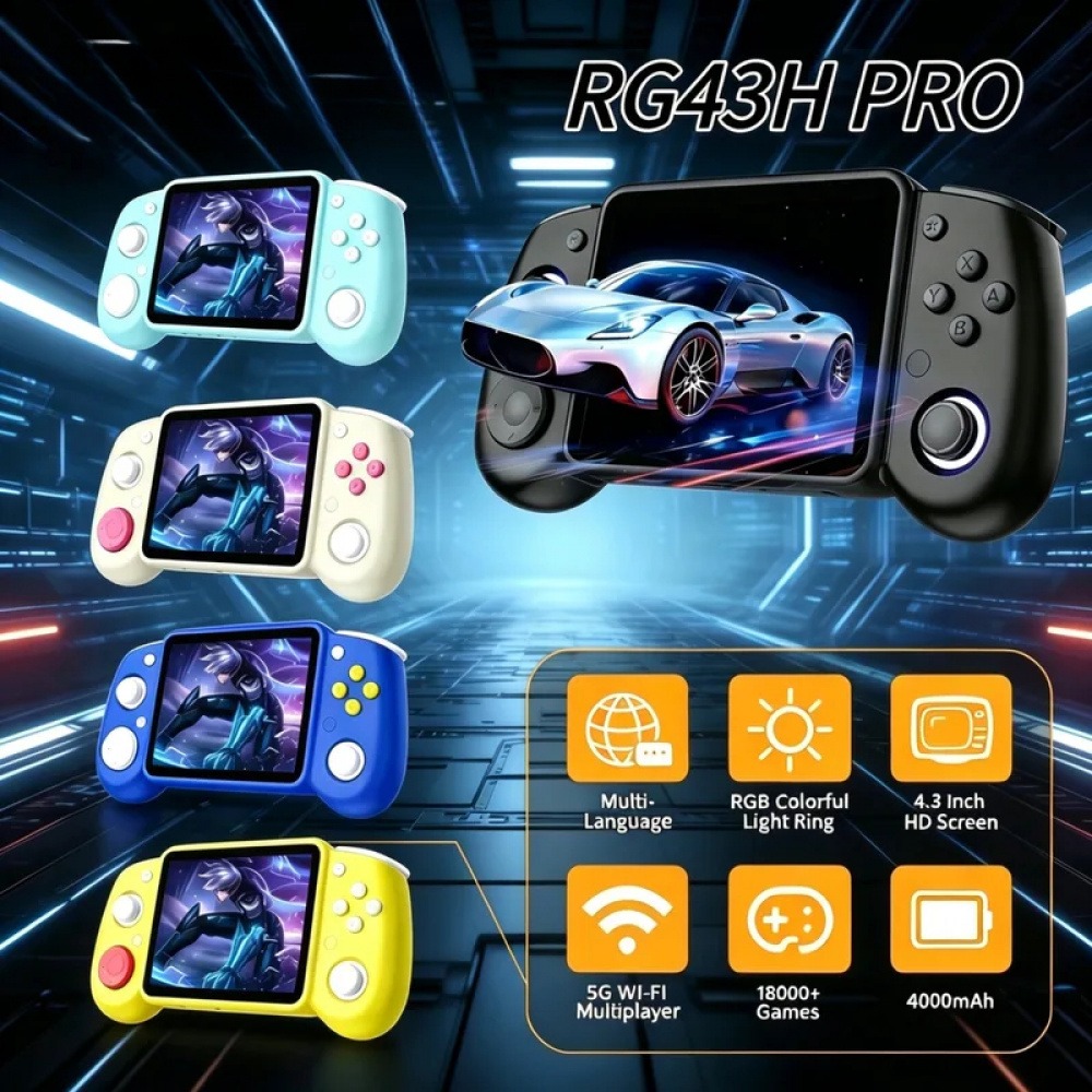 RG43H Pro ポータブルレトロハンドヘルドゲーム機 4 - Retro Gaming Station のレビューと価格