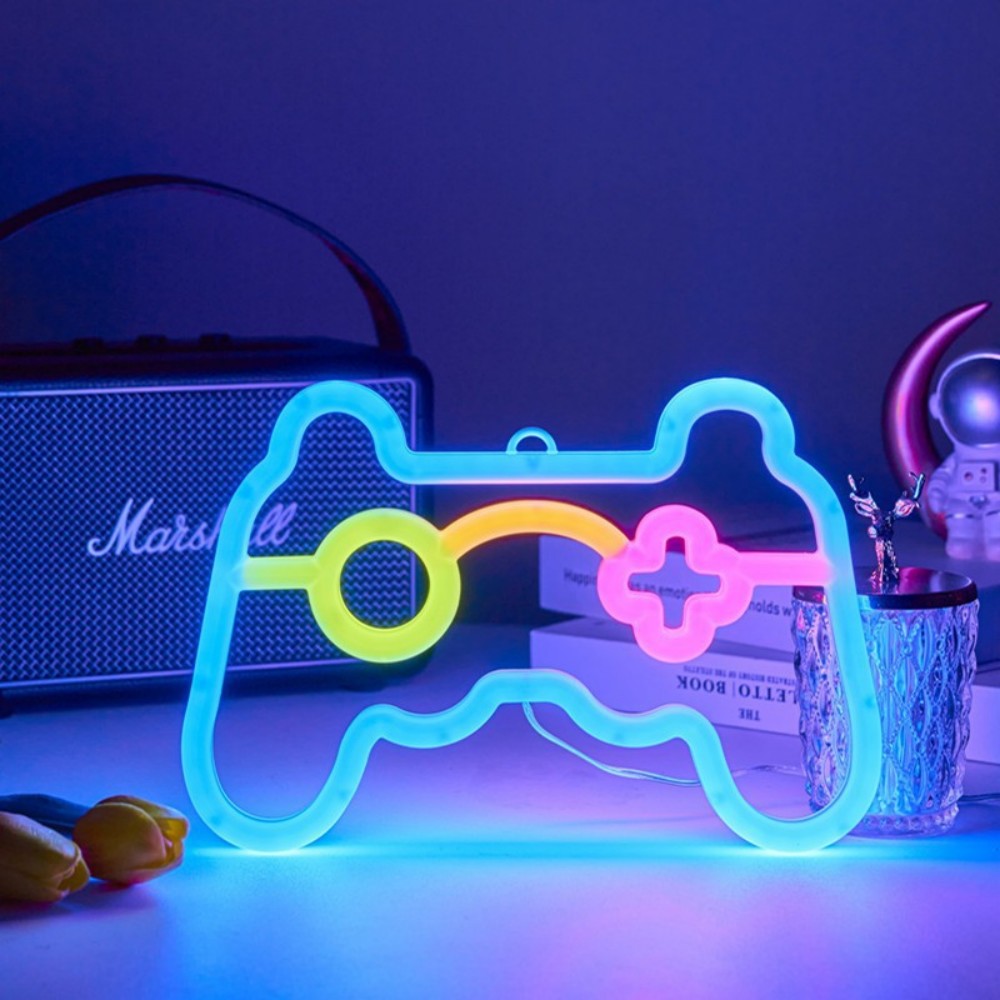 1個 USB給電式ゲームコントローラーネオンサインLEDライ - Retro Gaming Projector のレビューと価格