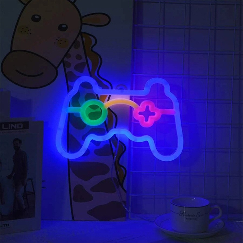 1個 USB給電式ゲームコントローラーネオンサインLEDライ - Retro Gaming Projector のレビューと価格