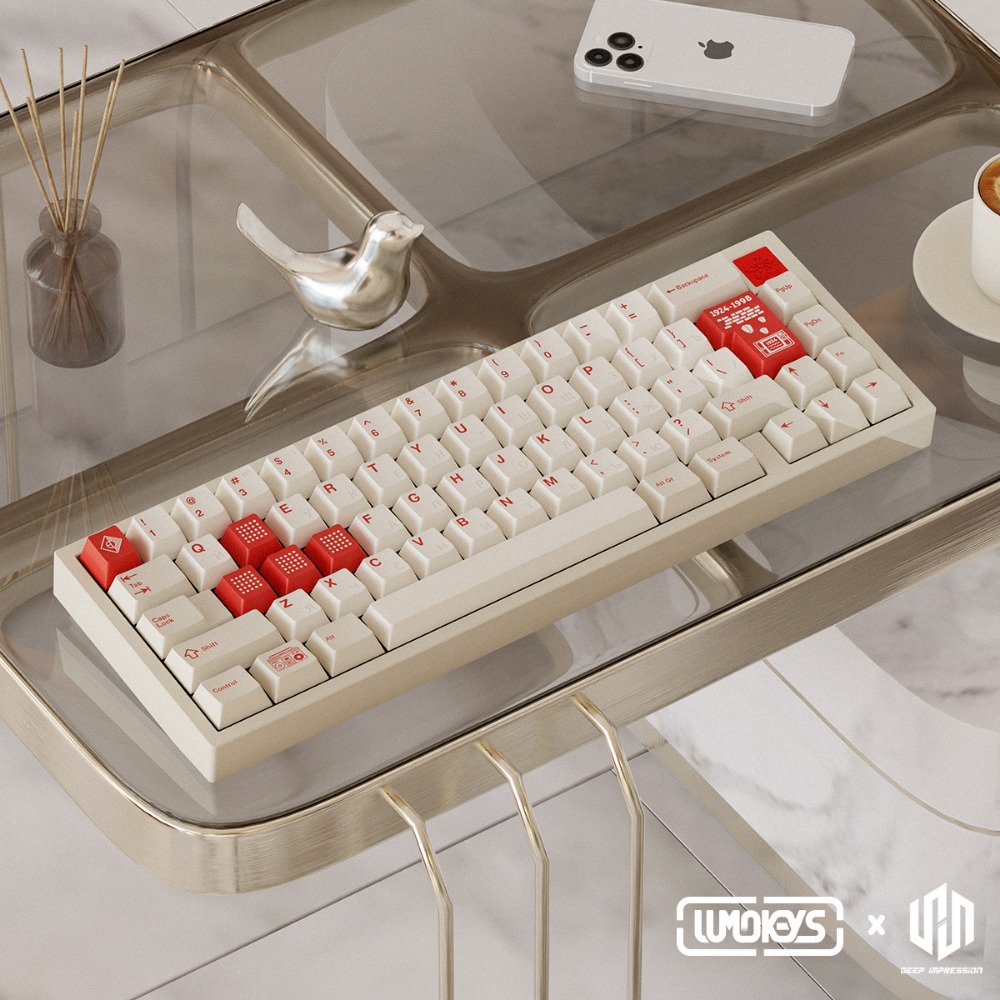 Lumokeys-レトロなキーキャップのセット,カスタム,白 - Retro Gaming Keycaps のレビューと価格