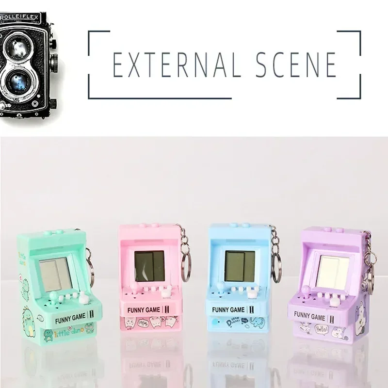 子供のためのミニポケット電子ハンドヘルドコンソール,ポータブ - Retro Gaming Keychain のレビューと価格