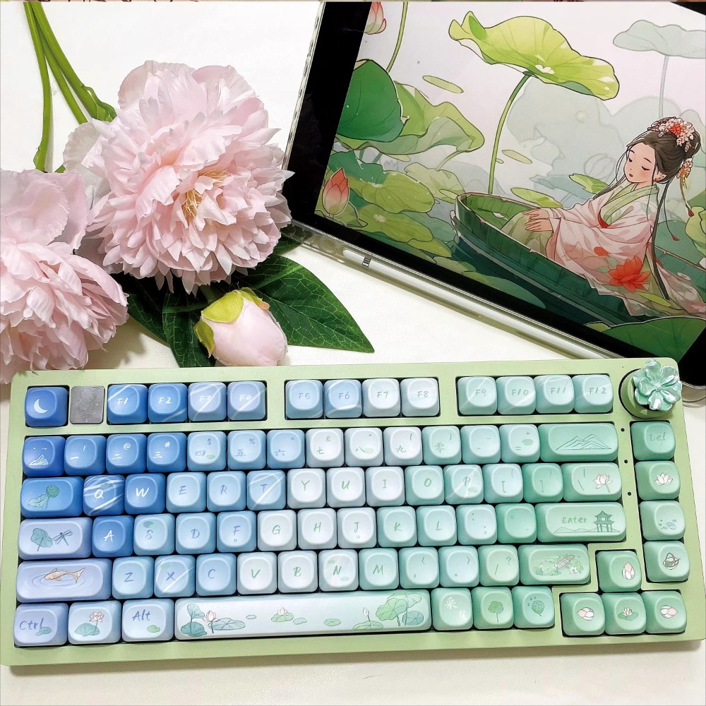 レトロヴィンテージPBTシャインスルーキーキャップ、ラウンド - Retro Gaming Keycaps のレビューと価格