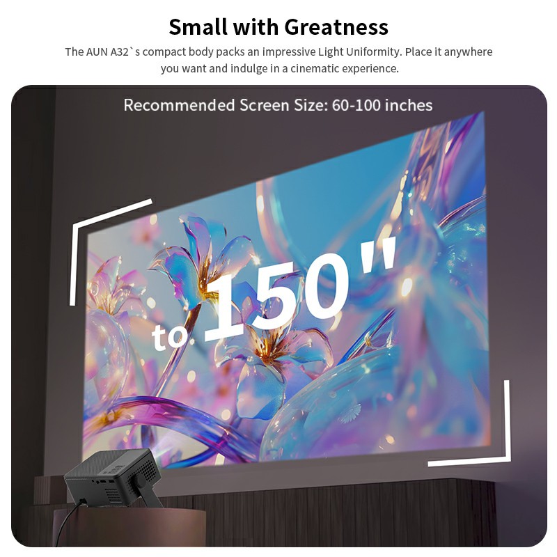 AUN A32 プロ Android 13 プロジェクターポ - Retro Gaming Projector のレビューと価格