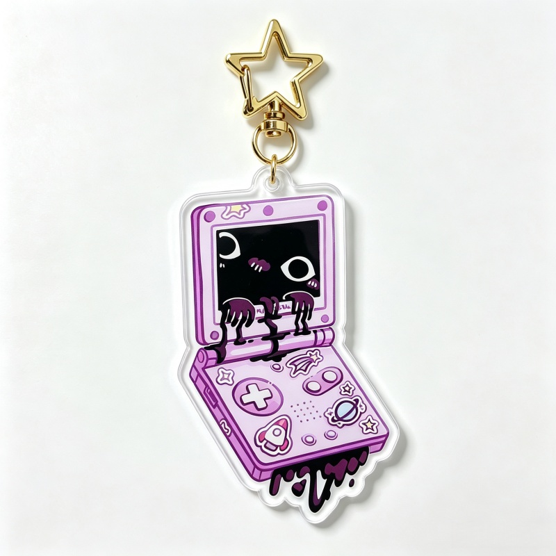 不気味なゲーム機アクリルキーホルダー、ウェアドコア、パステル - Retro Gaming Keychain のレビューと価格