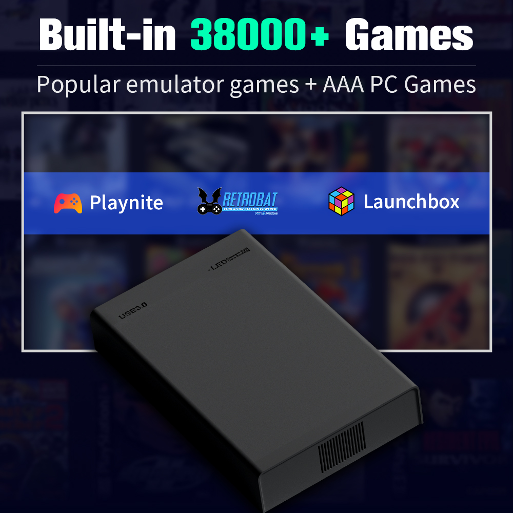 500G ゲームハードドライブ 38000+ゲーム付き Xb - Retro Gaming Hdd のレビューと価格