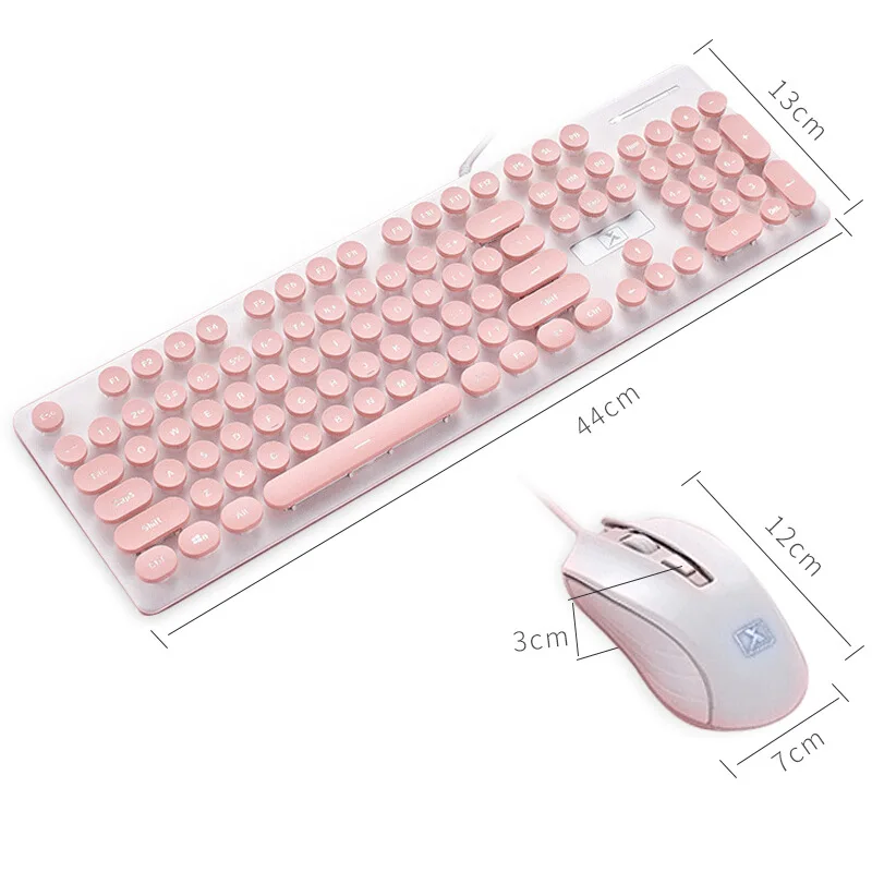 ピンクレトロ有線ゲーミングキーボードとマウスのキットワイヤレ - Retro Gaming Keycaps のレビューと価格