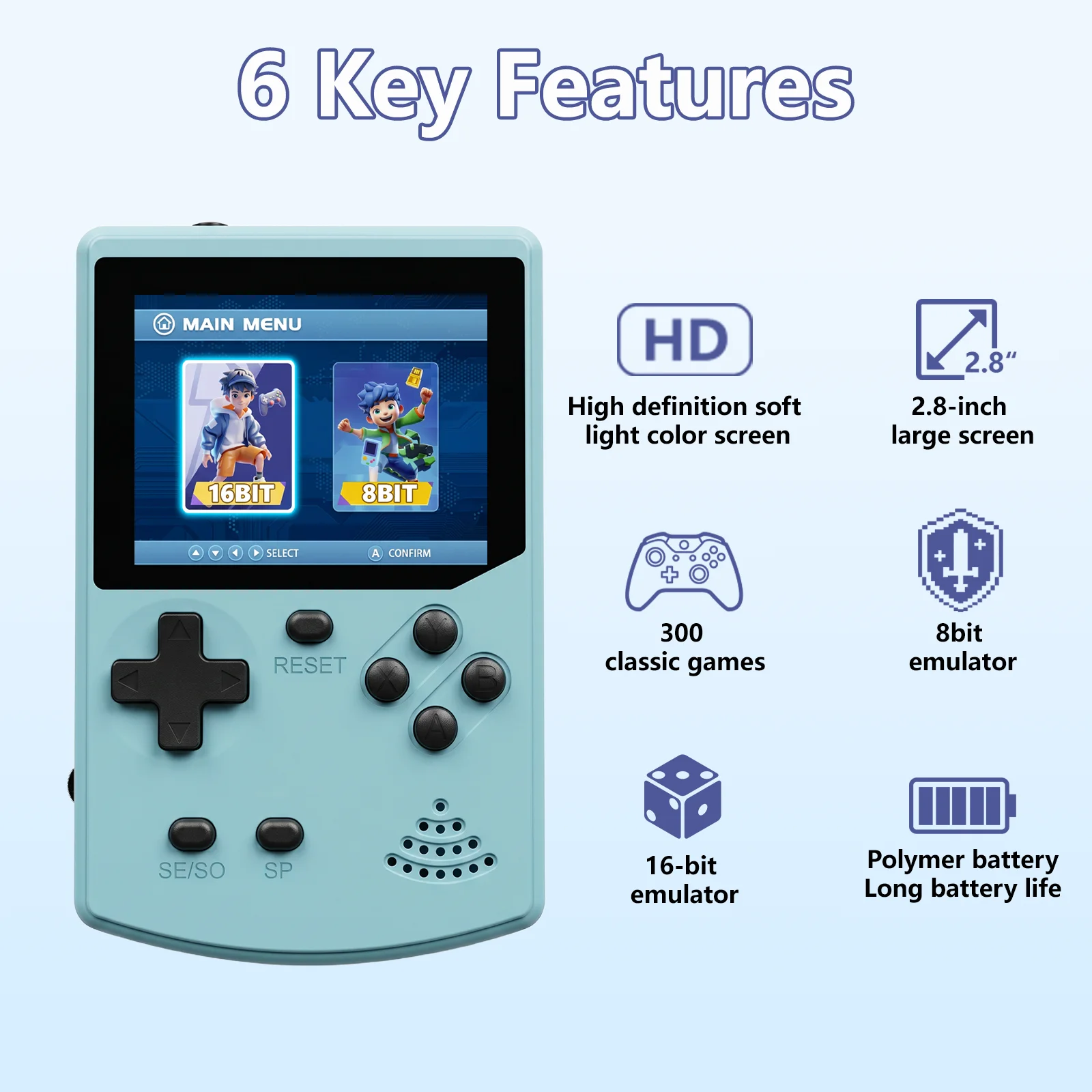 GAMINJA ハンドヘルドゲームコンソール 300 クラシ - Retro Gaming Handheld Console のレビューと価格