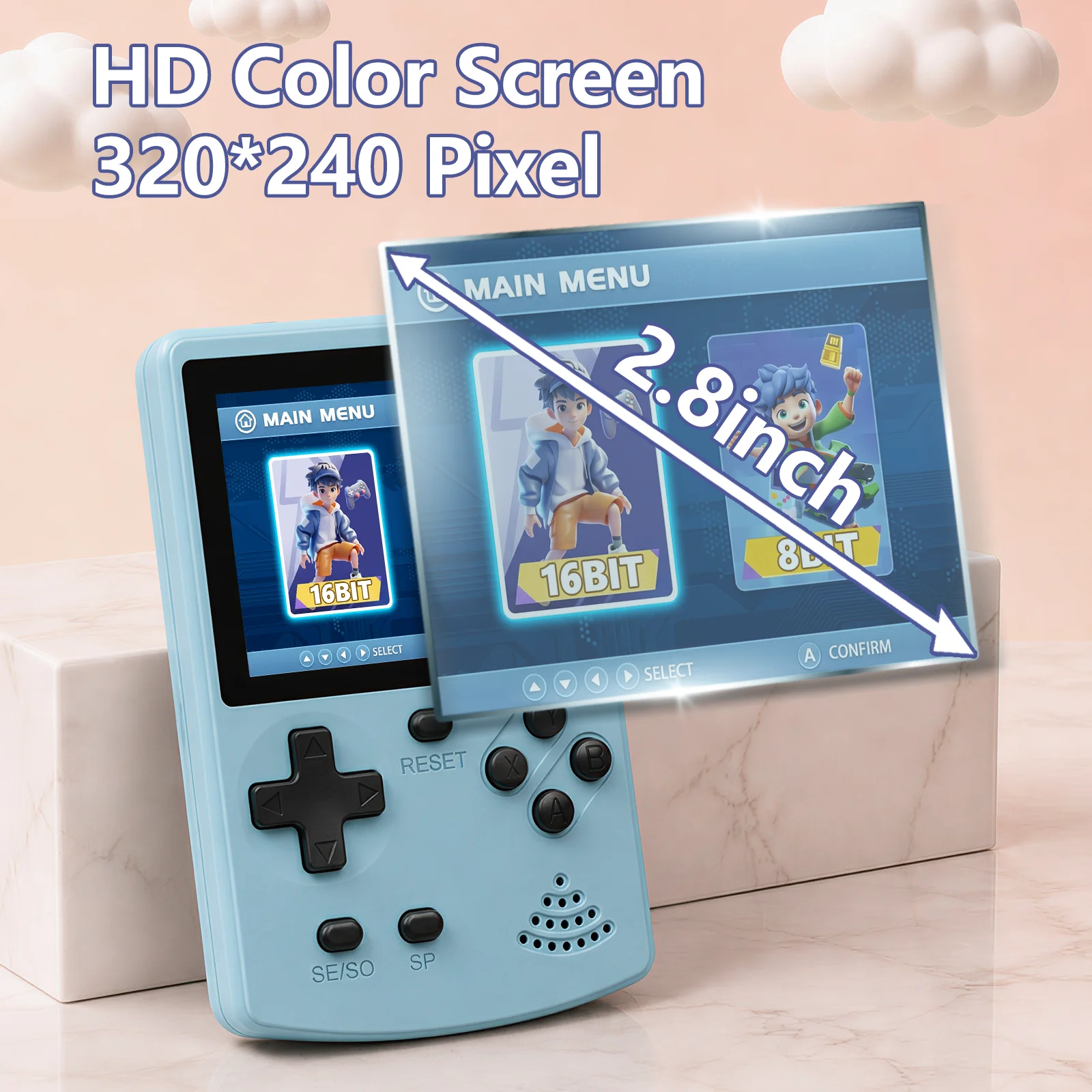 GAMINJA ハンドヘルドゲームコンソール 300 クラシ - Retro Gaming Handheld Console のレビューと価格